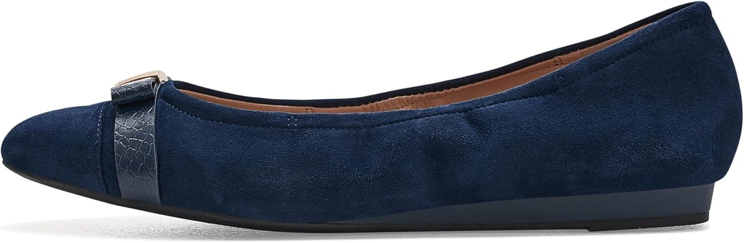 image:imageCole Haan Womens Goto Tova Bow Ballet FlatMidnight Moon SuedeMidnight Moon Snake Print Leather