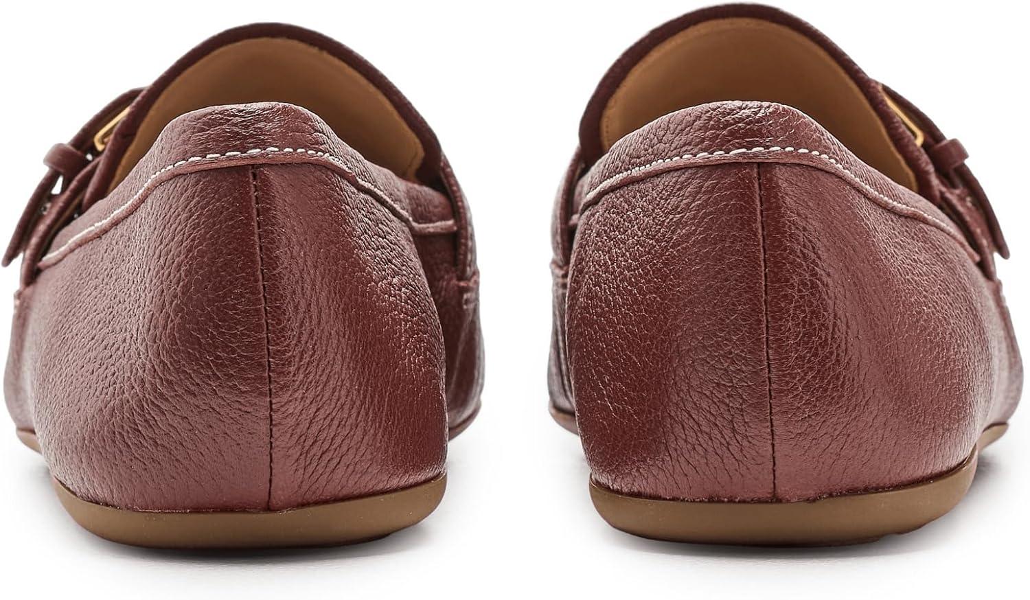image:imageCole Haan Womens Grand Ambition Alette Buckle LoafersCh Mahogany Tumbled Leather
