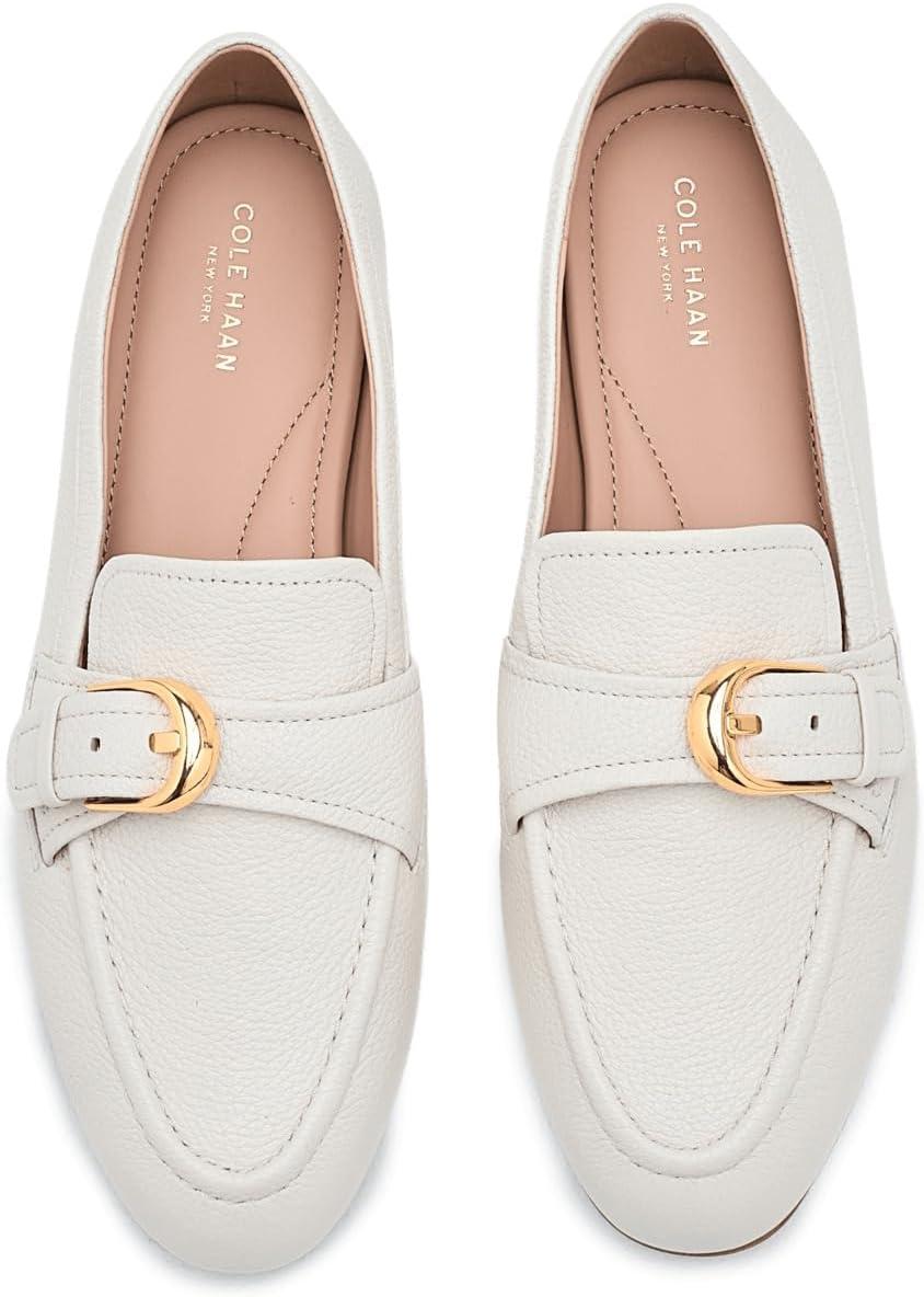 image:imageCole Haan Womens Grand Ambition Alette Buckle LoafersPowder Tumbled Leather