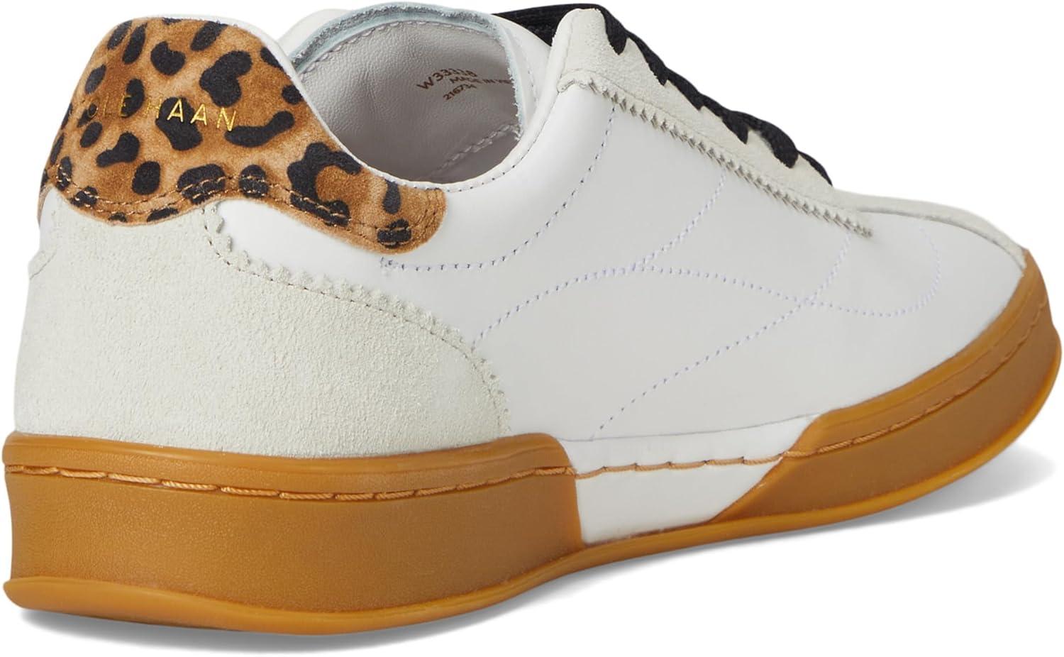 image:imageCole Haan Womens Grand Crosscourt Brynn SneakerWhiteSilver Birch SuedeLeopard SuedeGum