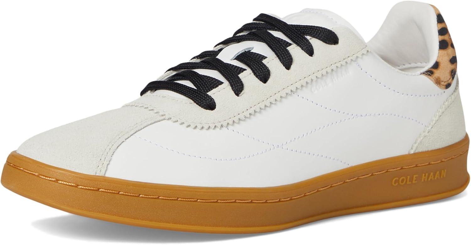image:imageCole Haan Womens Grand Crosscourt Brynn SneakerWhiteSilver Birch SuedeLeopard SuedeGum