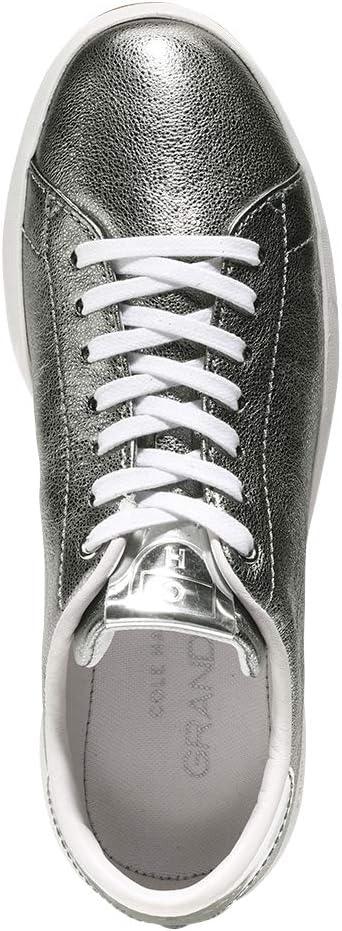image:imageCole Haan Womens GrandPro Tennis Leather Lace OX Fashion SneakerAnthracite GlitterWhite