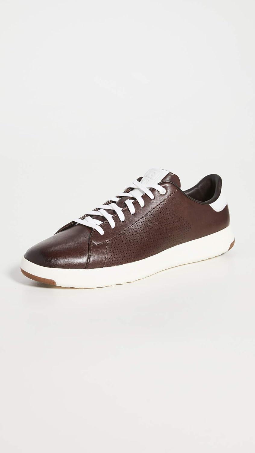 image:imageCole Haan Womens GrandPro Tennis Leather Lace OX Fashion SneakerDark BrownWhite