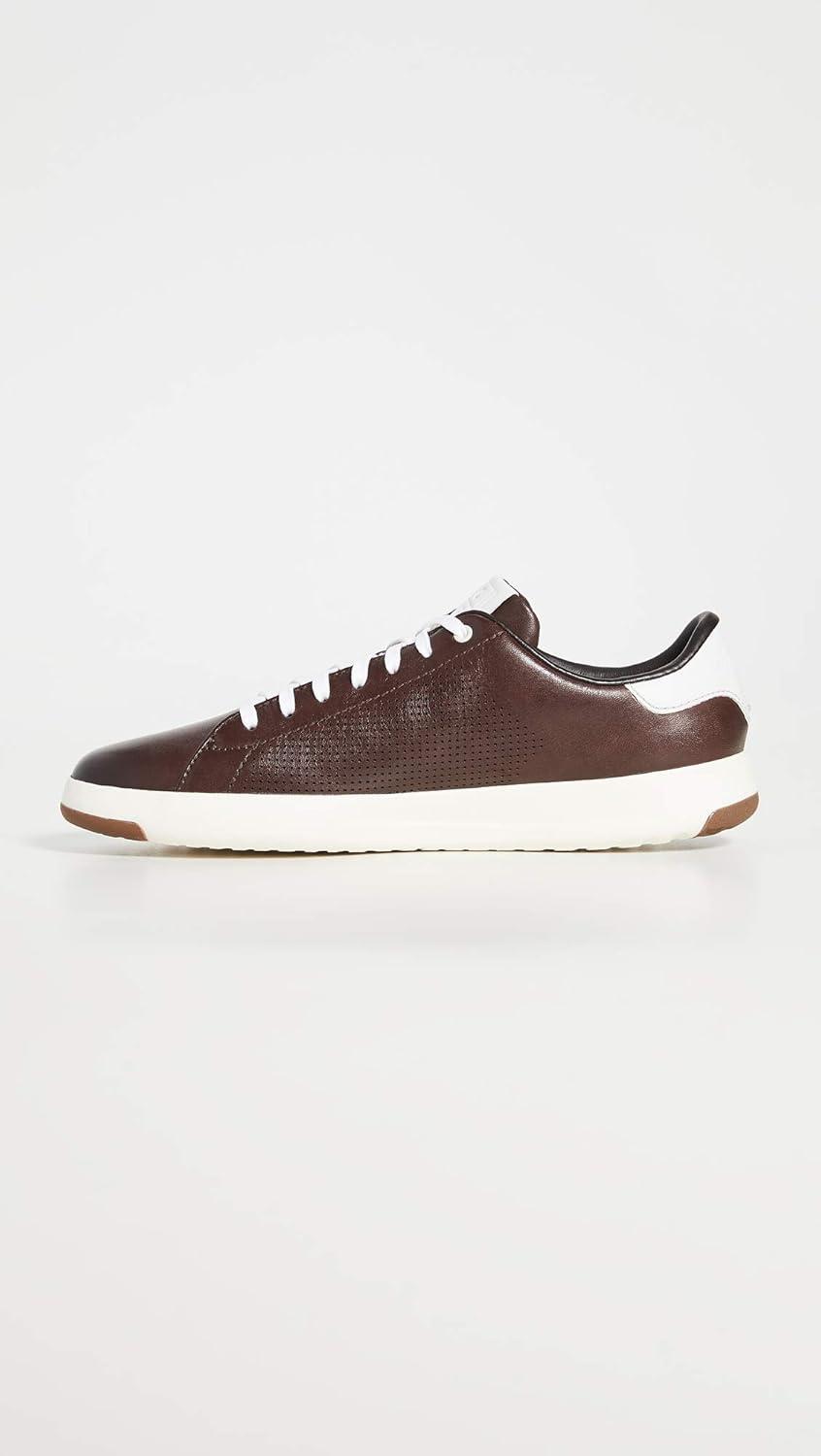 image:imageCole Haan Womens GrandPro Tennis Leather Lace OX Fashion SneakerDark BrownWhite
