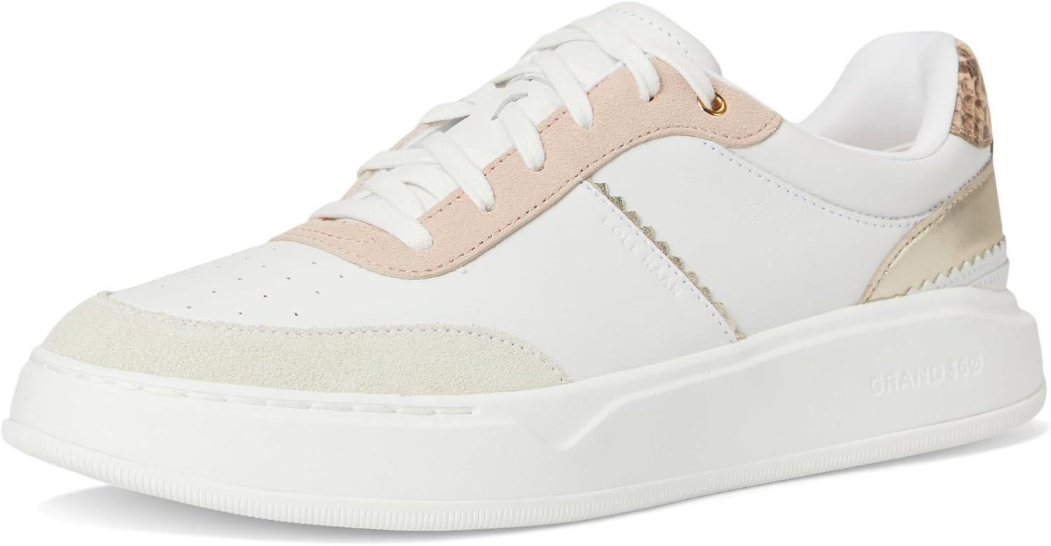 image:imageCole Haan Womens Grandpro CarissaWhiteSilver Birch SuedeLeopard SuedeGum
