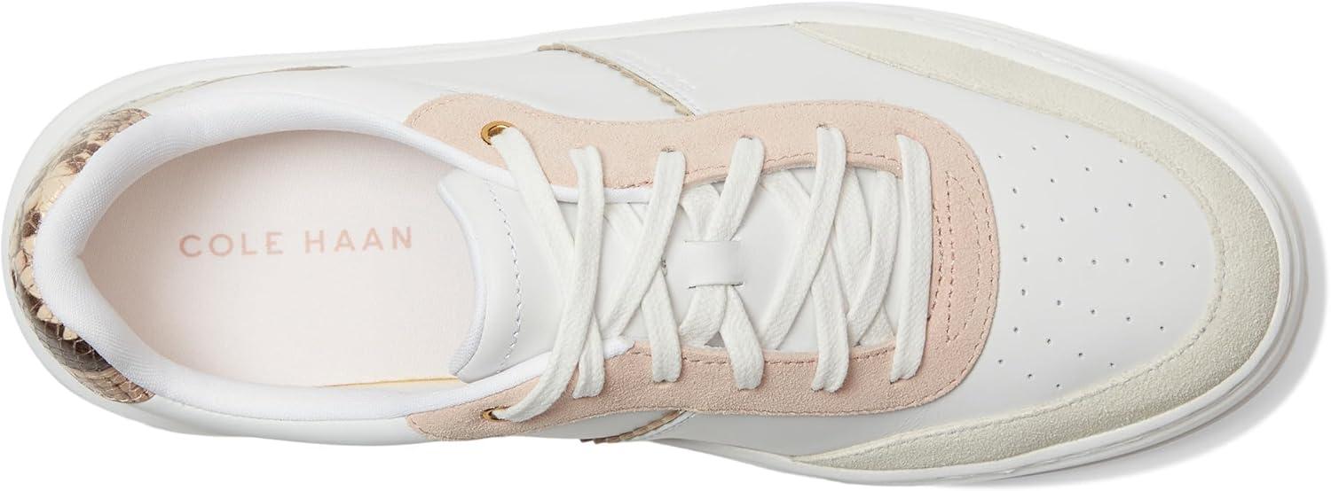 image:imageCole Haan Womens Grandpro CarissaWhiteSilver Birch SuedeLeopard SuedeGum