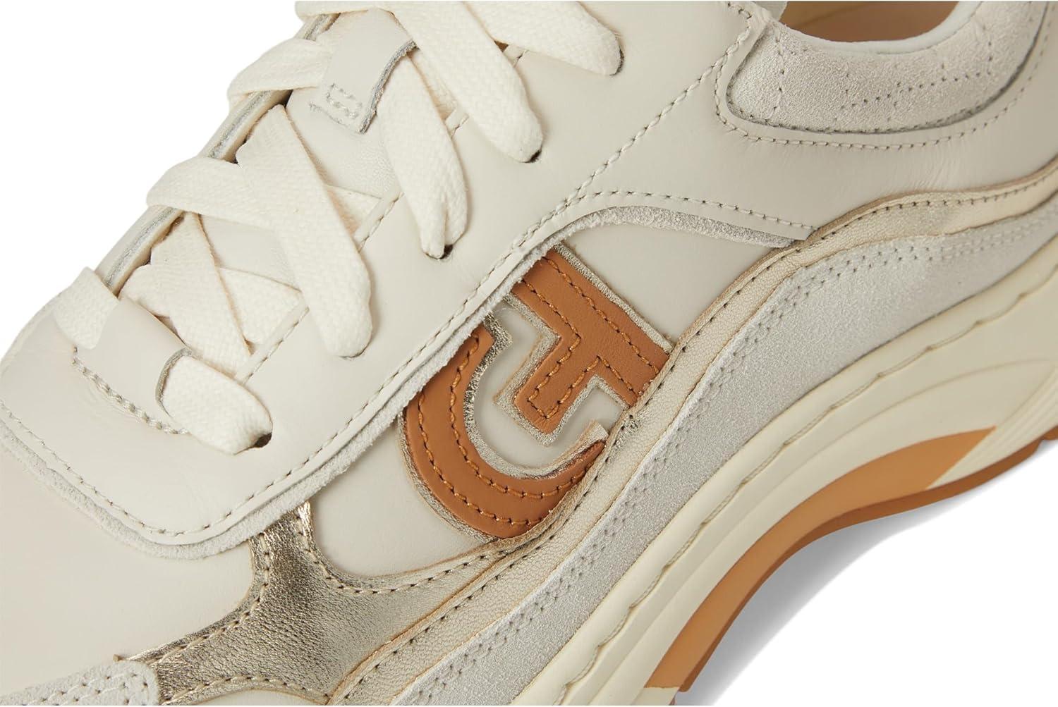 image:imageCole Haan Womens Grandpro Eleeana RunnerIvorySuedeGold MetallicBiscuitIvory