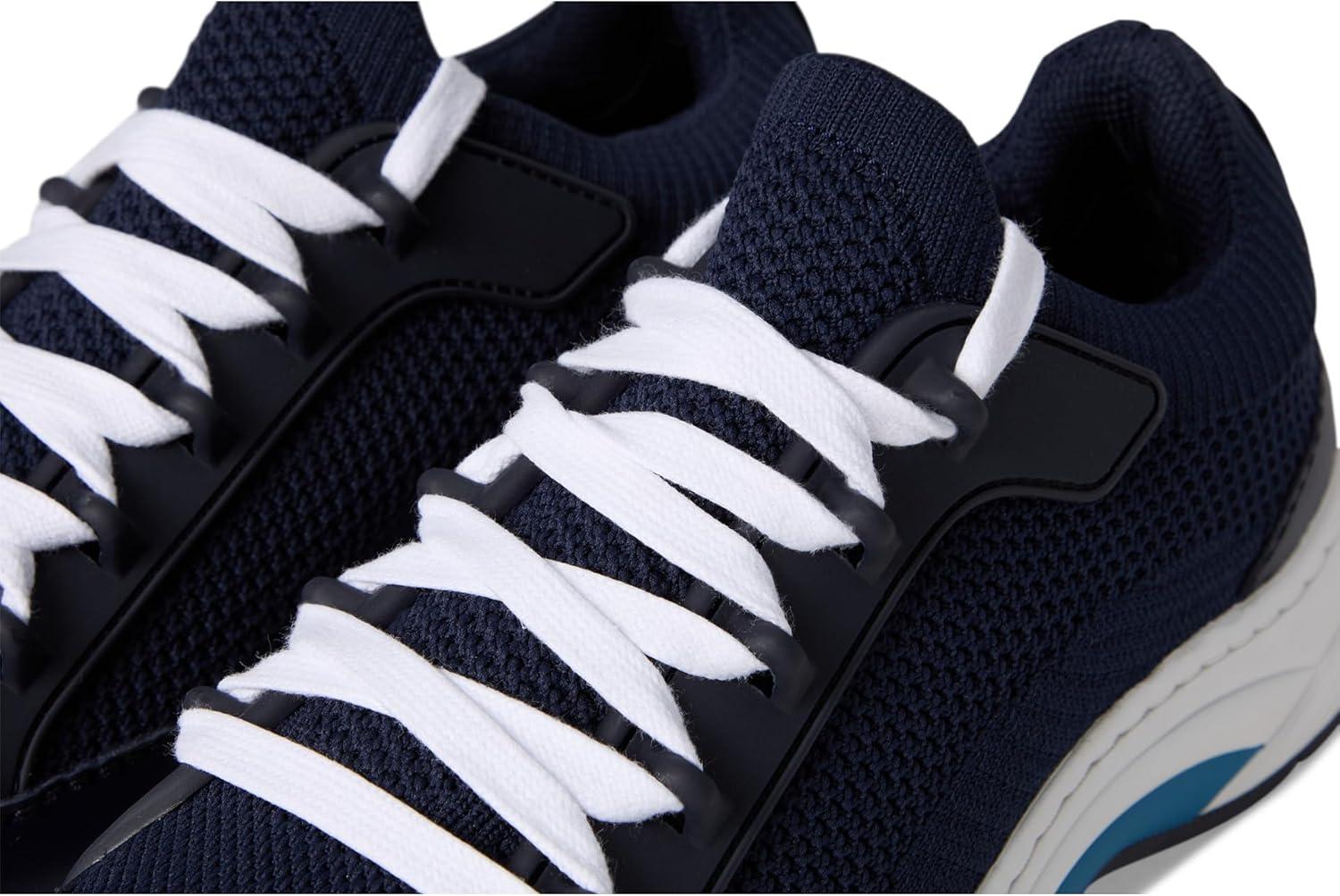 image:imageCole Haan Womens Grandpro Eleena Knit RunnerMidnight Moon KnitLeatherSilver MetallicIvory