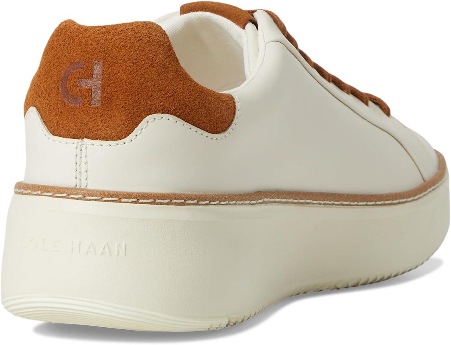 image:imageCole Haan Womens Grandpro Topspin Court SneakerIvory LeatherTobacco Suede