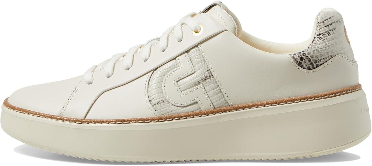 image:imageCole Haan Womens Grandpro Topspin Court SneakerIvoryBlack and Ivory Lizard Print
