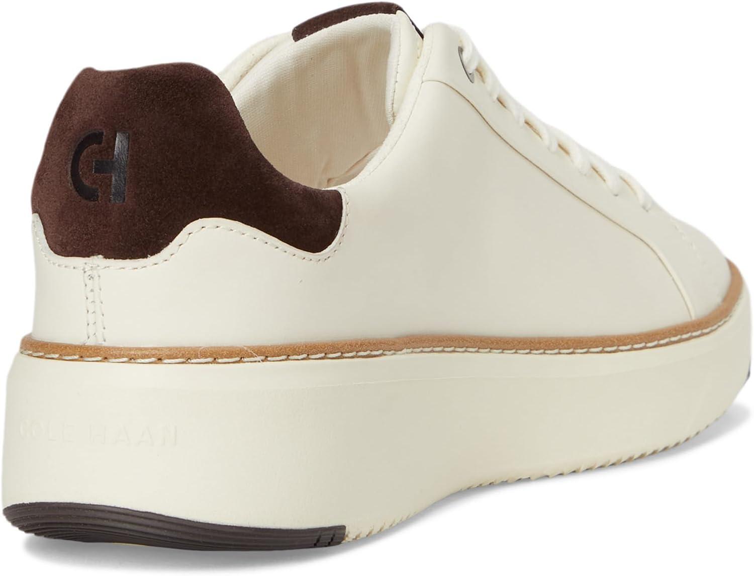 image:imageCole Haan Womens Grandpro Topspin Court SneakerIvoryDark Chocolate Suede