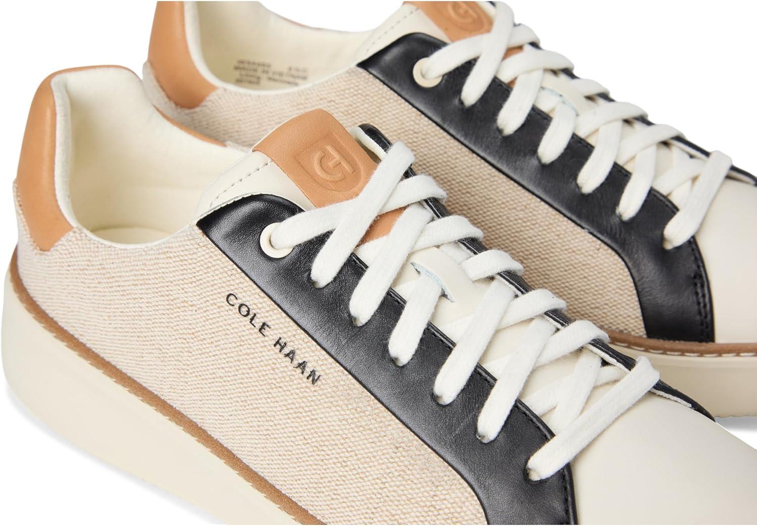 image:imageCole Haan Womens Grandpro Topspin Court SneakerNatural CanvasBlack