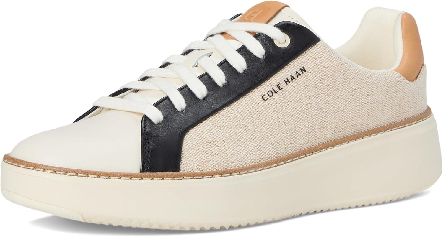 image:imageCole Haan Womens Grandpro Topspin Court SneakerNatural CanvasBlack