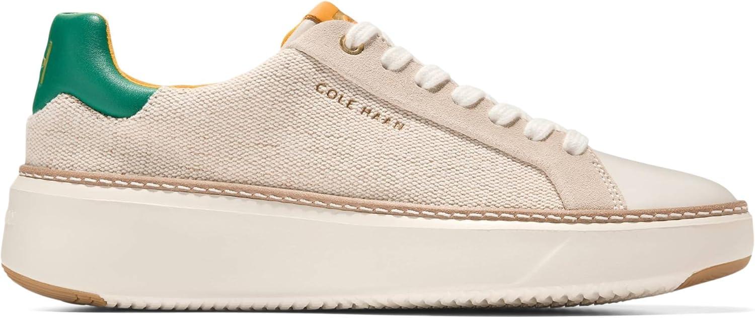 image:imageCole Haan Womens Grandpro Topspin Court SneakerNatural CanvasIvoryGreen Jacket