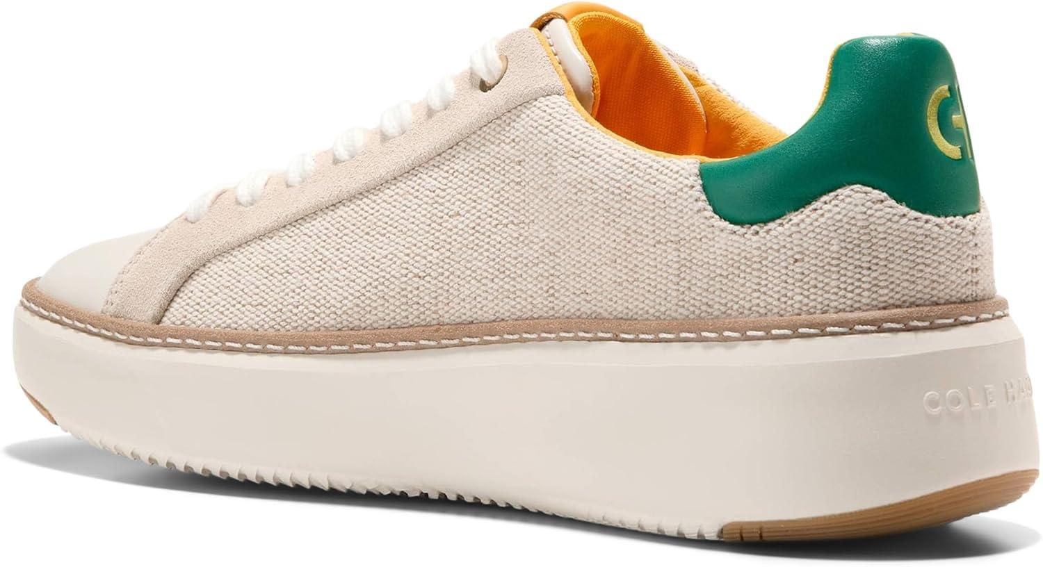 image:imageCole Haan Womens Grandpro Topspin Court SneakerNatural CanvasIvoryGreen Jacket