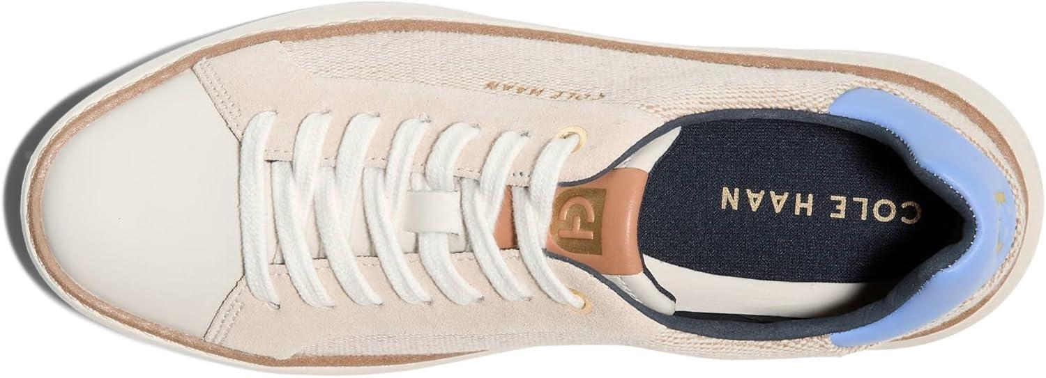 image:imageCole Haan Womens Grandpro Topspin Court SneakerNatural CanvasIvoryVista Blue