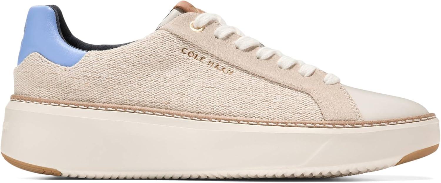 image:imageCole Haan Womens Grandpro Topspin Court SneakerNatural CanvasIvoryVista Blue