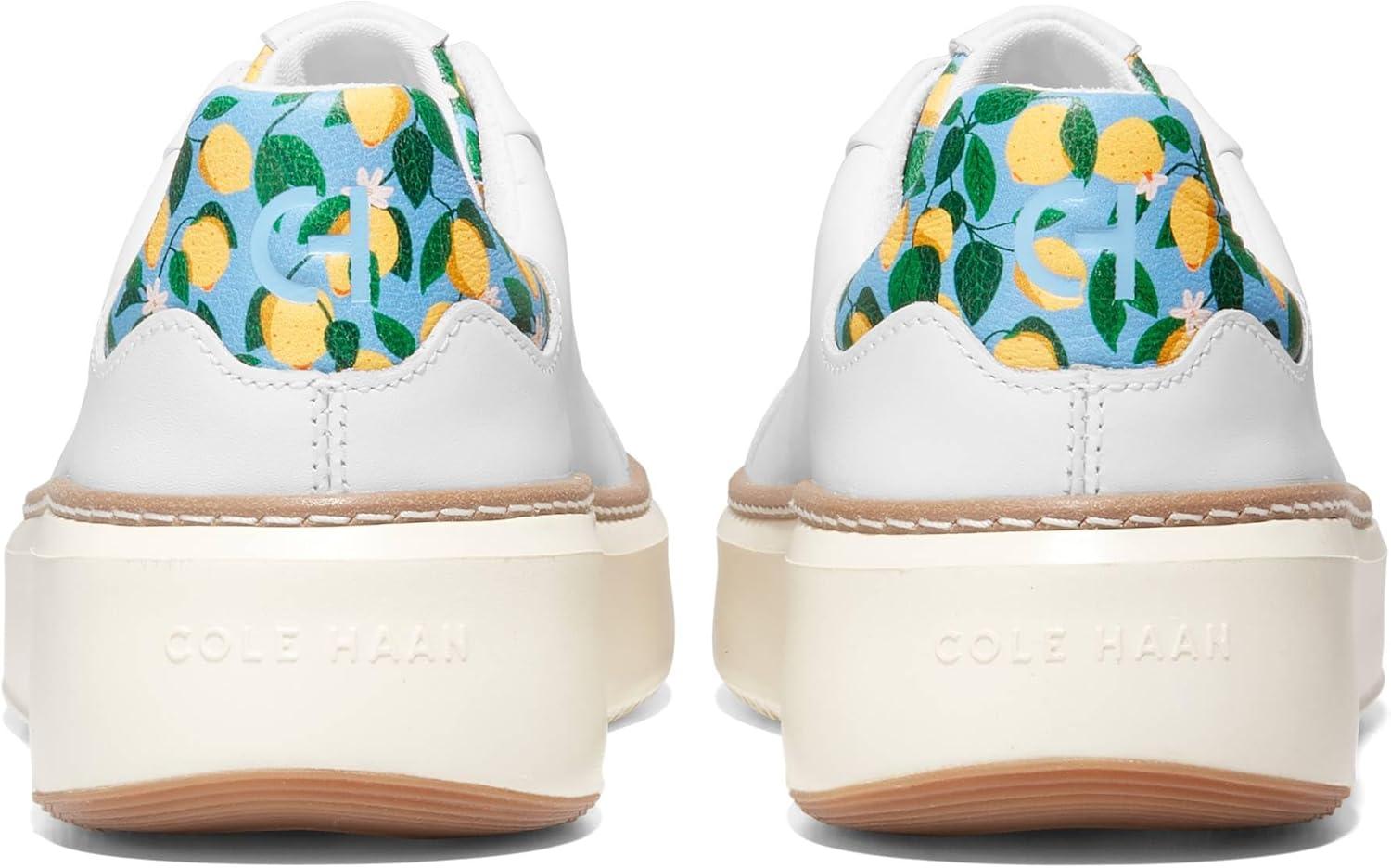 image:imageCole Haan Womens Grandpro Topspin Court SneakerOptic WhiteAzure Lemon Print