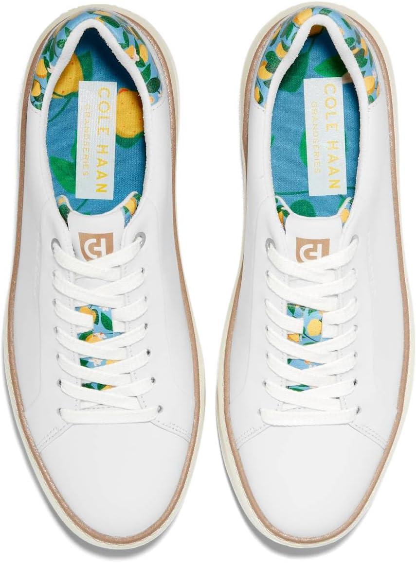 image:imageCole Haan Womens Grandpro Topspin Court SneakerOptic WhiteAzure Lemon Print