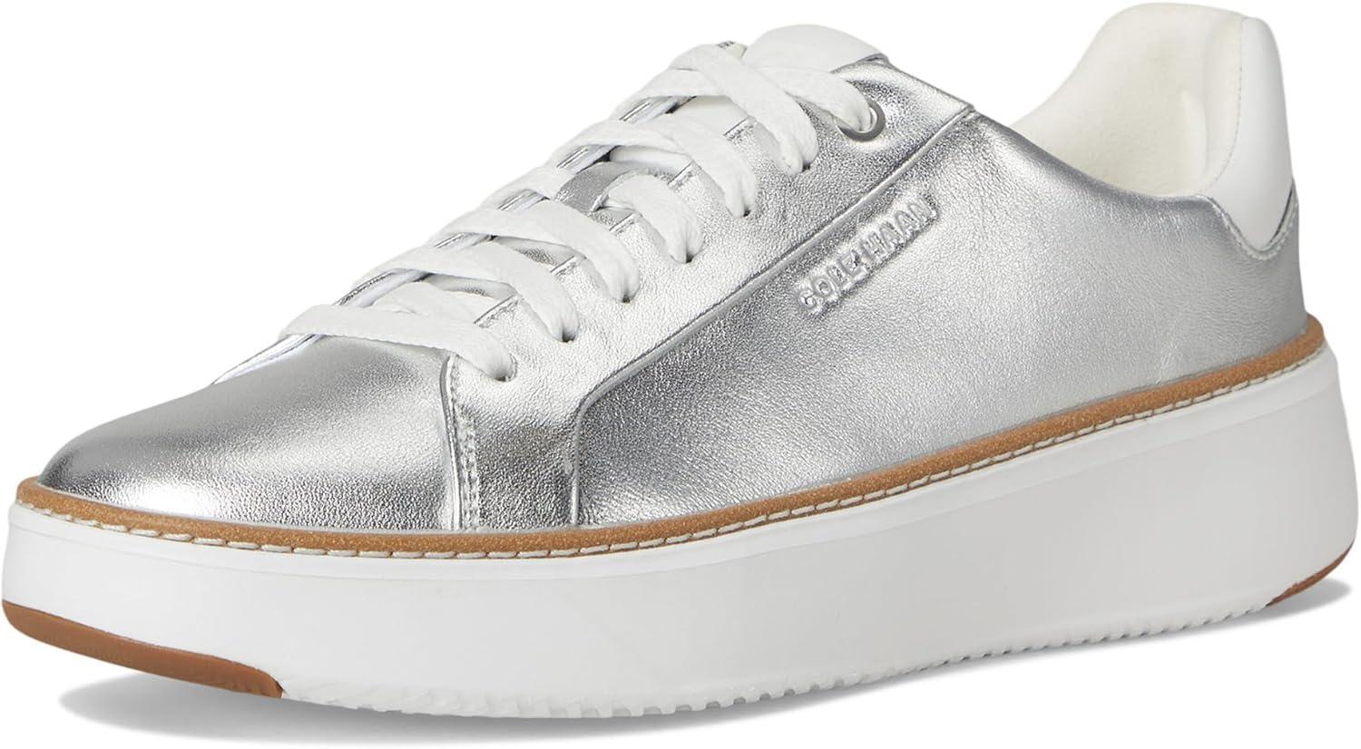 image:imageCole Haan Womens Grandpro Topspin Court SneakerSilver TalcaWhite