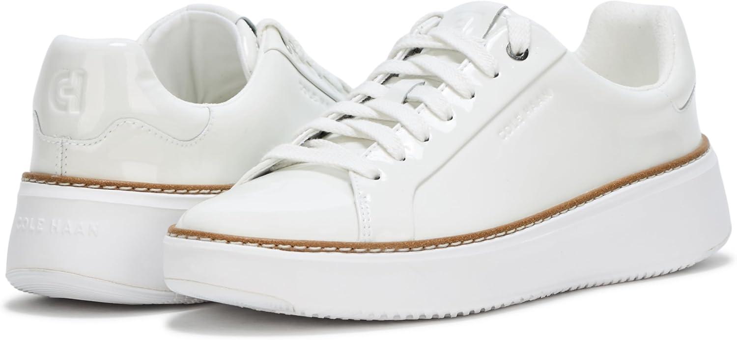 image:imageCole Haan Womens Grandpro Topspin Court SneakerWhite PatentWhite