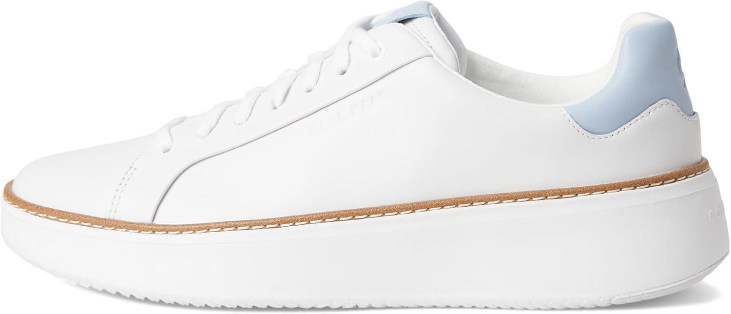 image:imageCole Haan Womens Grandpro Topspin Court SneakerWhite Perforated LeatherSkyway