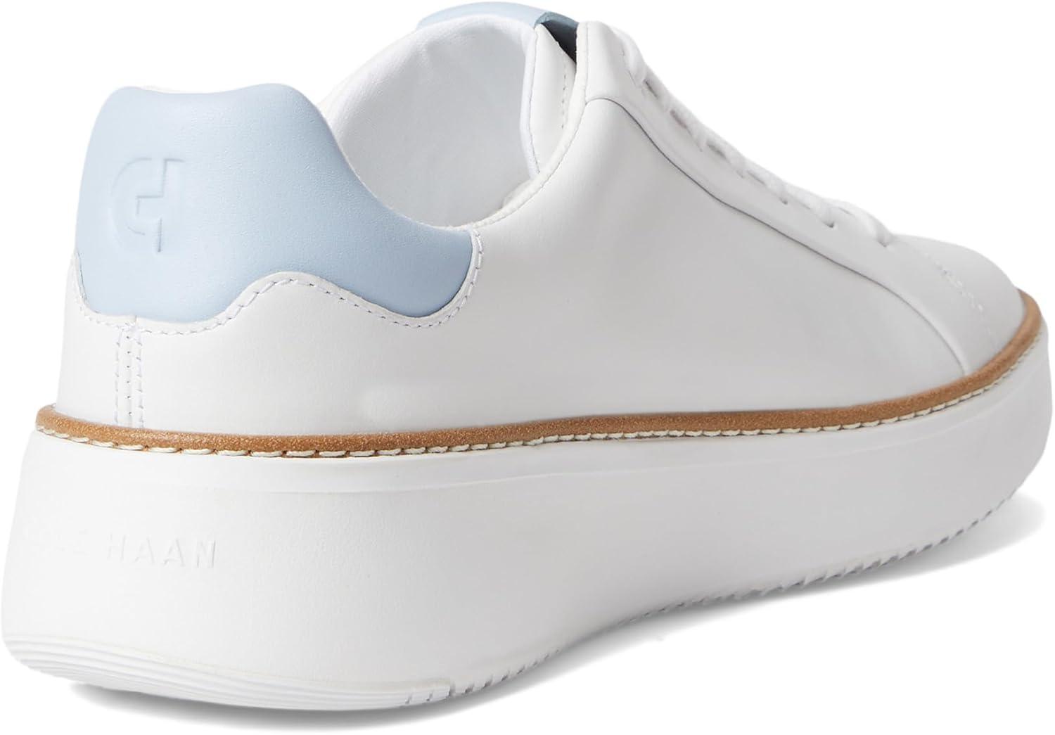 image:imageCole Haan Womens Grandpro Topspin Court SneakerWhite Perforated LeatherSkyway