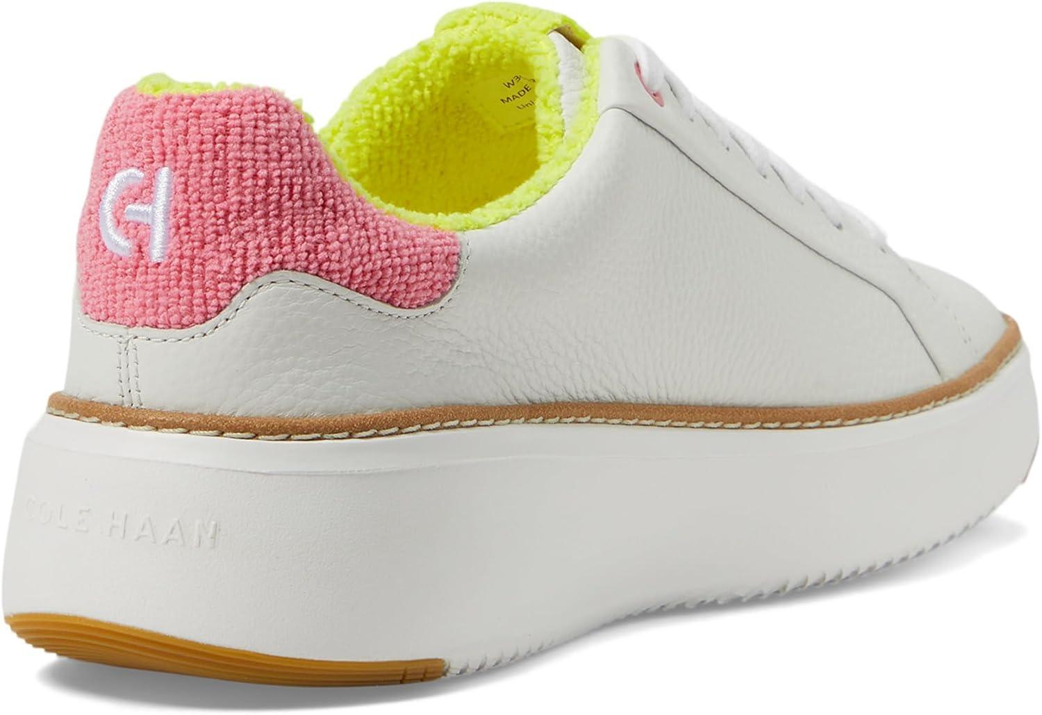 image:imageCole Haan Womens Grandpro Topspin Court SneakerWhite Tumbled LeatherCam