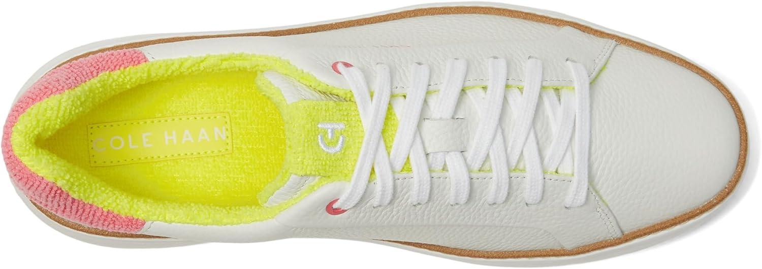 image:imageCole Haan Womens Grandpro Topspin Court SneakerWhite Tumbled LeatherCam