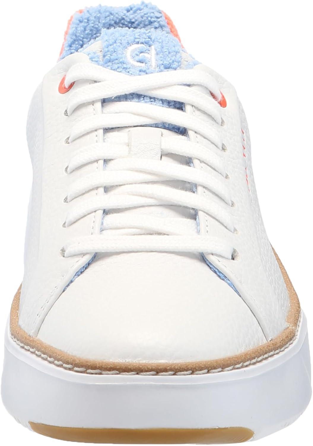 image:imageCole Haan Womens Grandpro Topspin Court SneakerWhite Tumbled LeatherNast