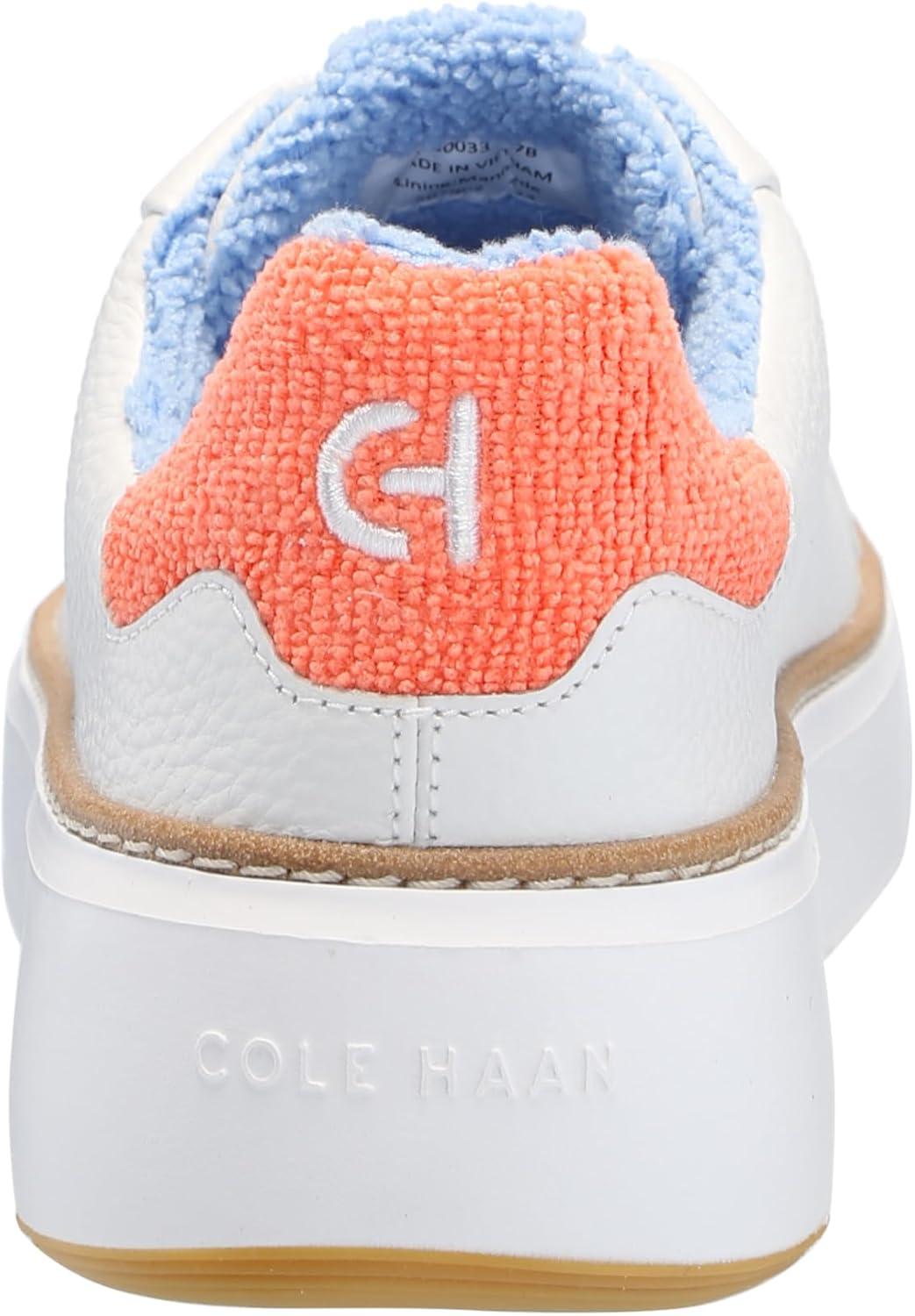 image:imageCole Haan Womens Grandpro Topspin Court SneakerWhite Tumbled LeatherNast