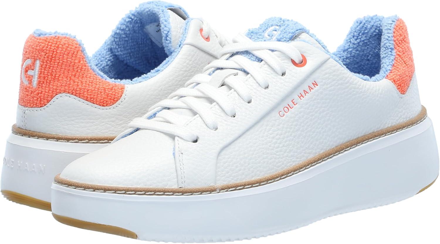 image:imageCole Haan Womens Grandpro Topspin Court SneakerWhite Tumbled LeatherNast