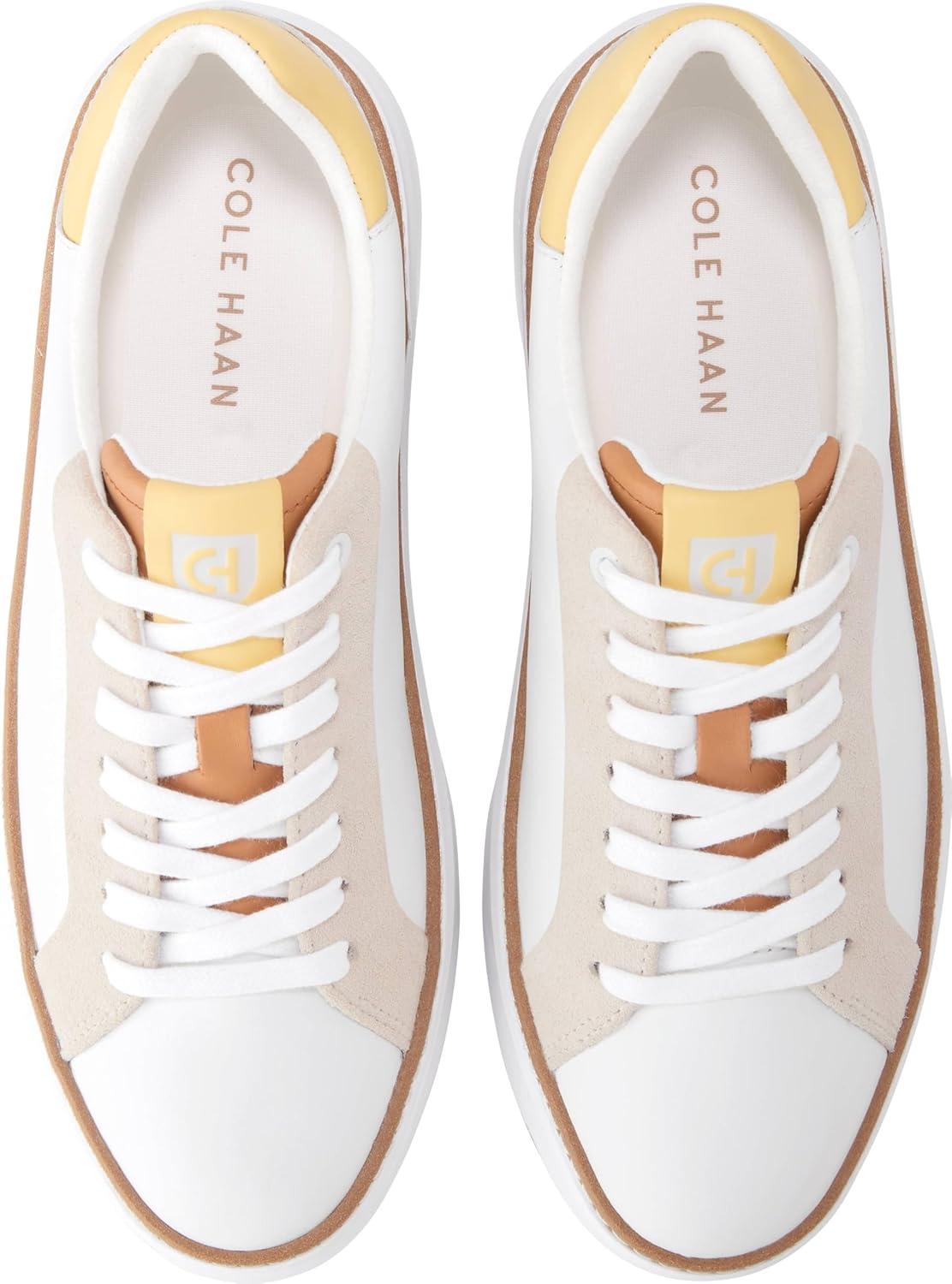 image:imageCole Haan Womens Grandpro Topspin Court SneakerWhiteBirch Suede