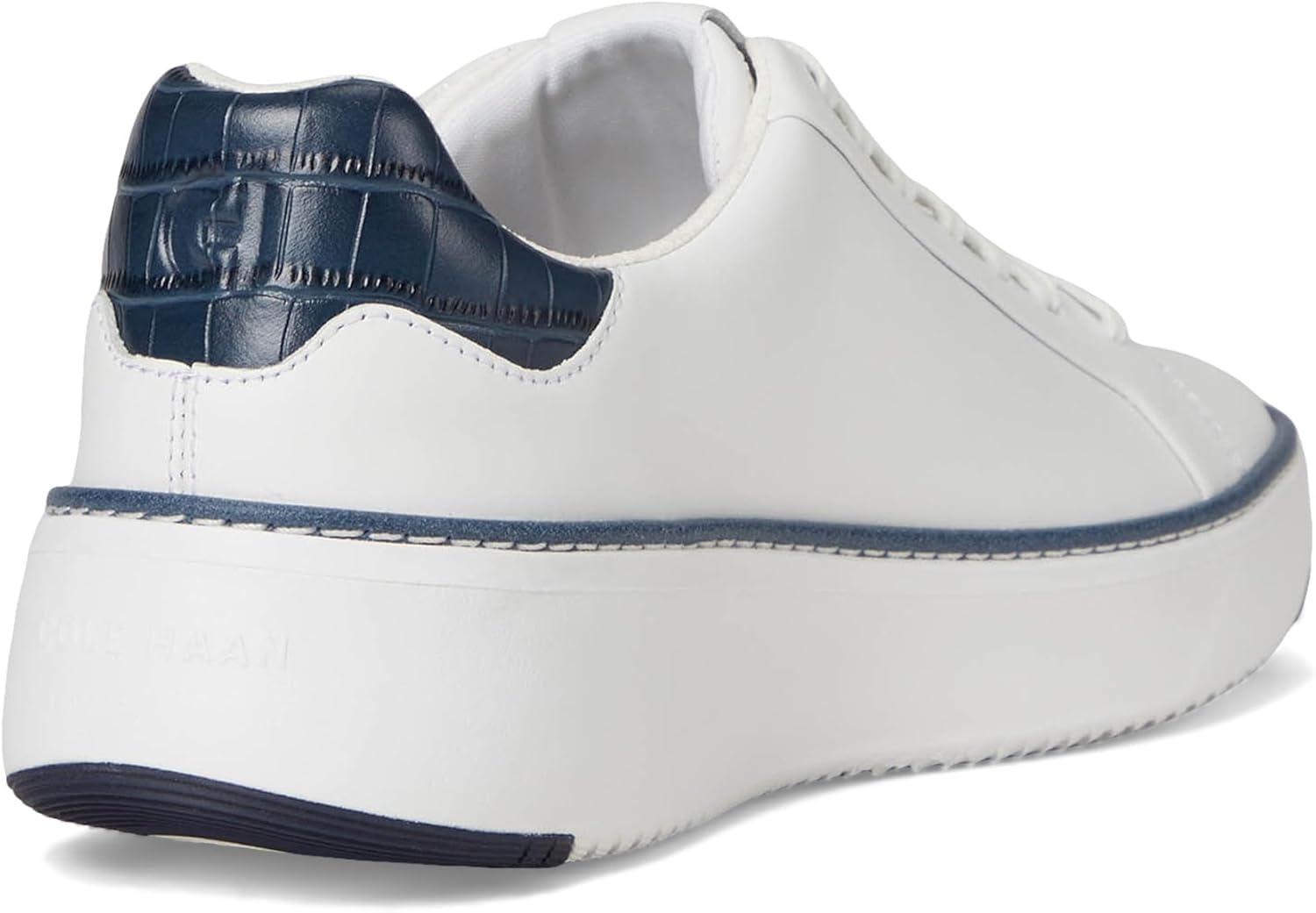 image:imageCole Haan Womens Grandpro Topspin Court SneakerWhiteNavy Crocodile Print
