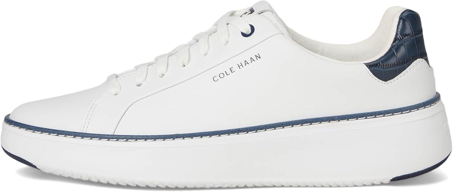 image:imageCole Haan Womens Grandpro Topspin Court SneakerWhiteNavy Crocodile Print