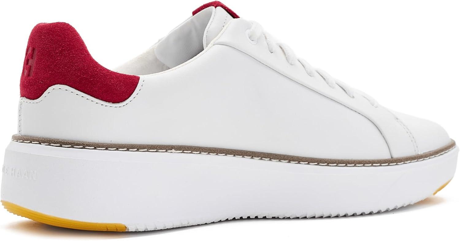 image:imageCole Haan Womens Grandpro Topspin Court SneakerWhiteRio Red Suede