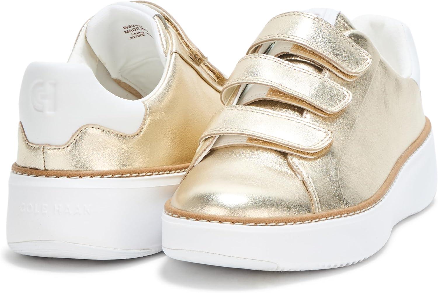 image:imageCole Haan Womens Grandpro Topspin Triple StrapSoft Gold TalcaWhite