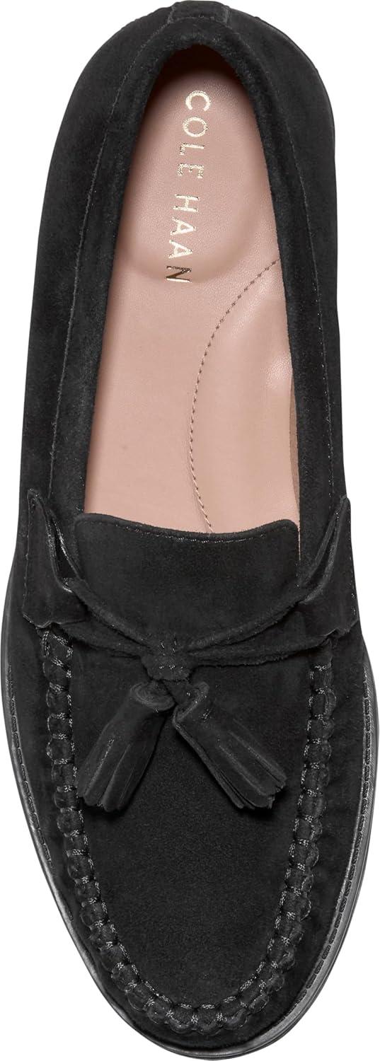 image:imageCole Haan Womens Stassi Soft Tassel LoafersBlack Suede