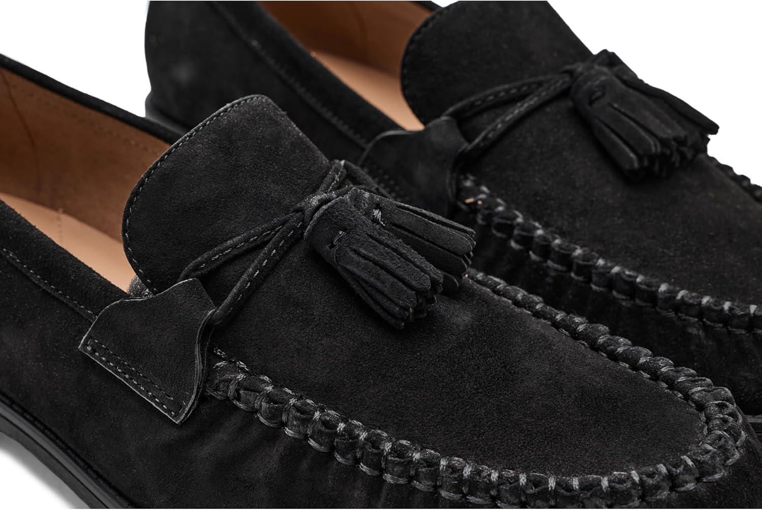 image:imageCole Haan Womens Stassi Soft Tassel LoafersBlack Suede