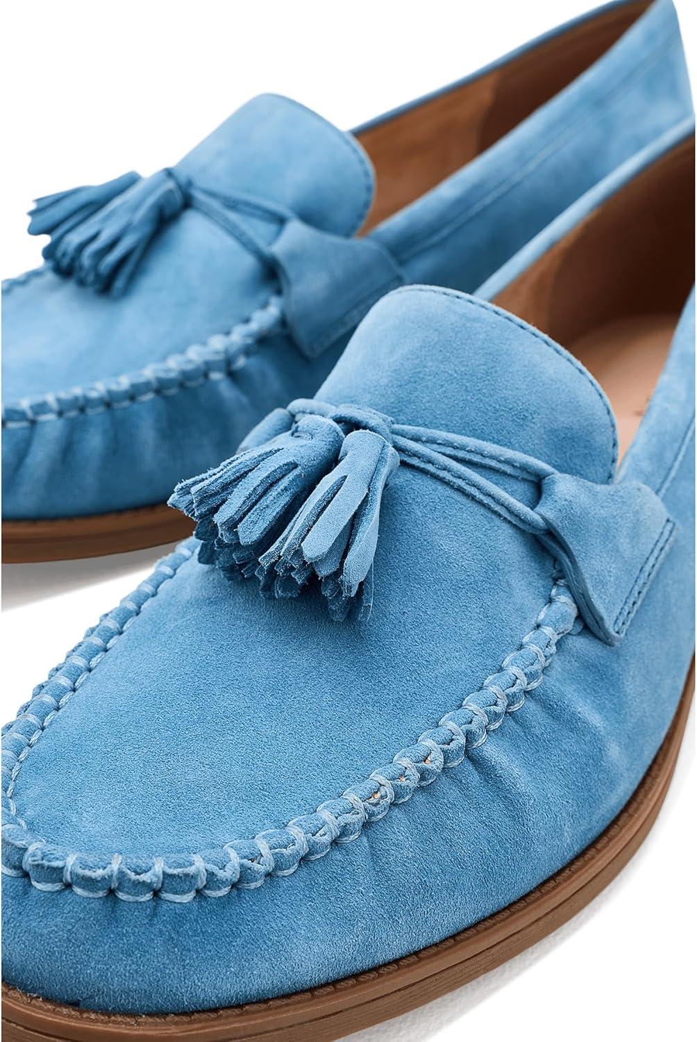 image:imageCole Haan Womens Stassi Soft Tassel LoafersProvincial Blue Suede