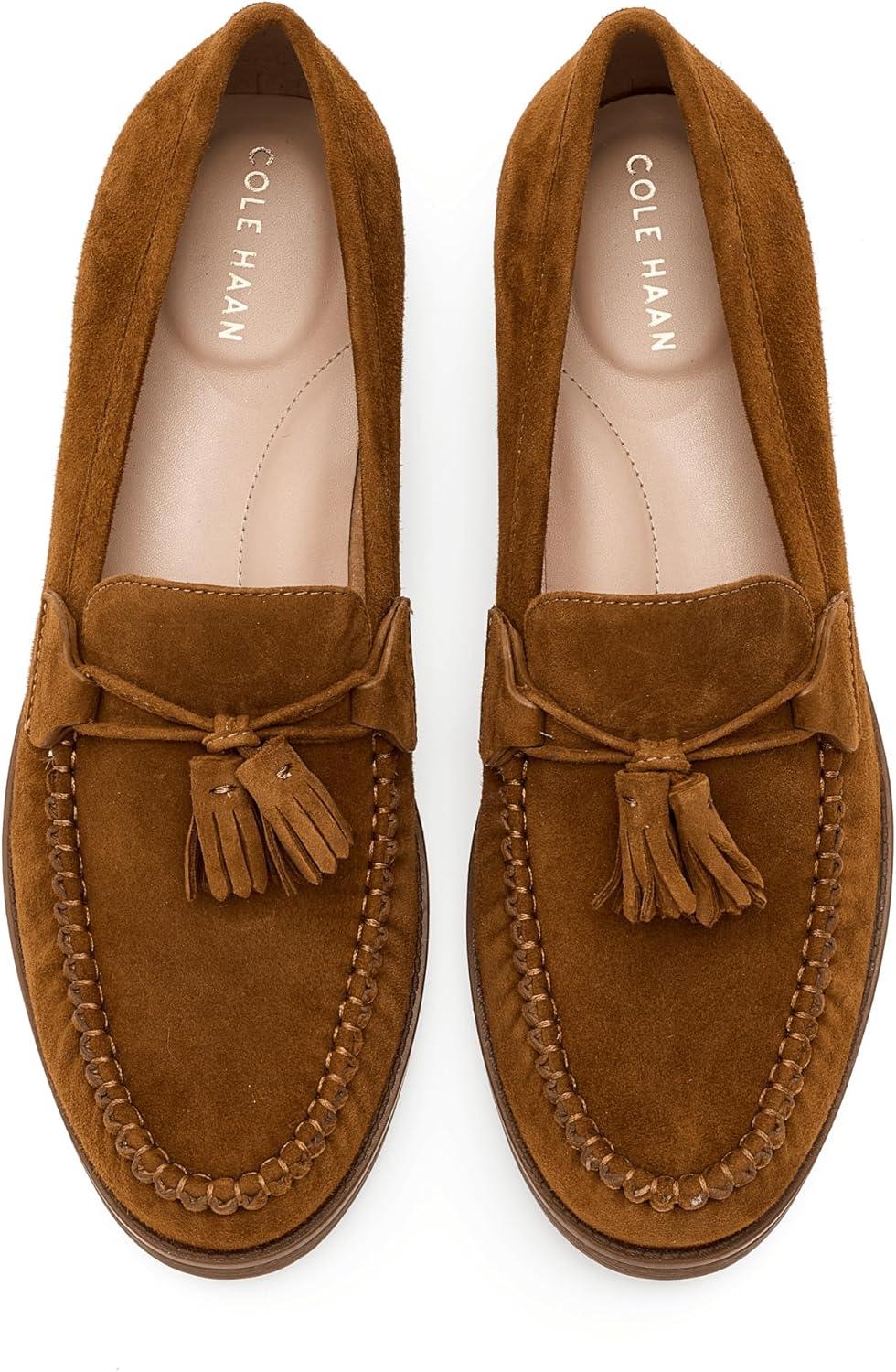 image:imageCole Haan Womens Stassi Soft Tassel LoafersTobacco Suede