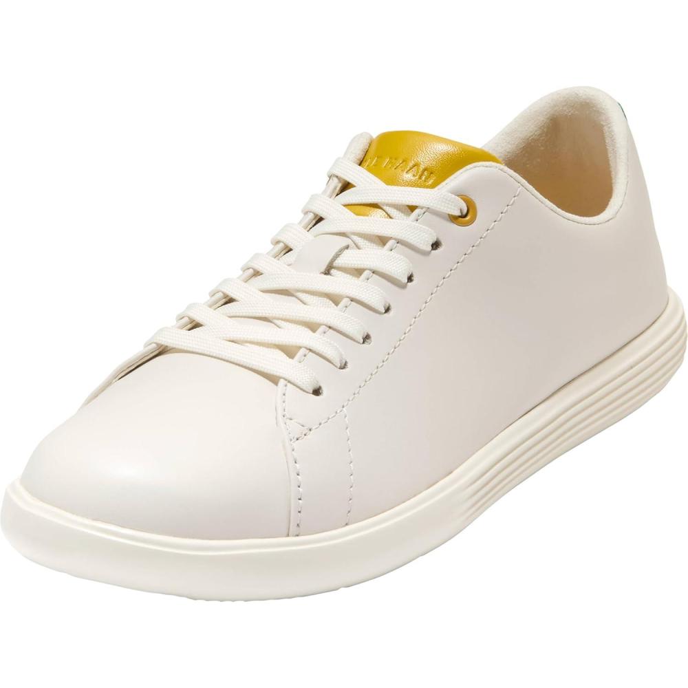 image:imageCole Haan Womens Grand Crosscourt LeatherIvory LeatherAmazon Suede