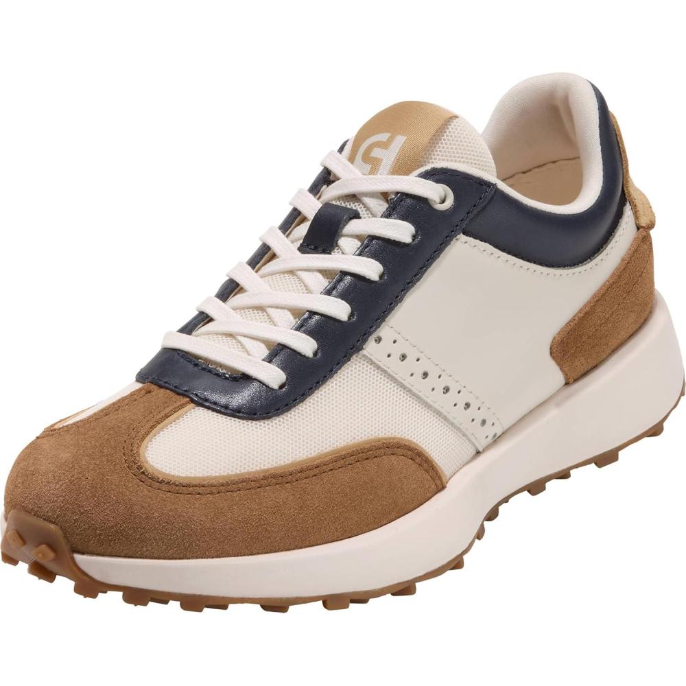 image:imageCole Haan Womens Grand Crosscourt Meadow RunnerIvory Mesh and LeatherGolden Honey