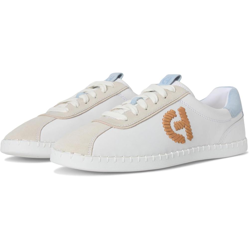 image:imageCole Haan Womens Grandpro AceliaWhiteSilver Birch SuedeSkyway SuedeBiscuitWhite