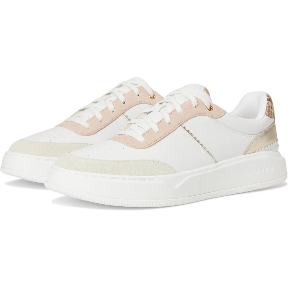 image:imageCole Haan Womens Grandpro CarissaWhiteSilver Birch SuedeLeopard SuedeGum