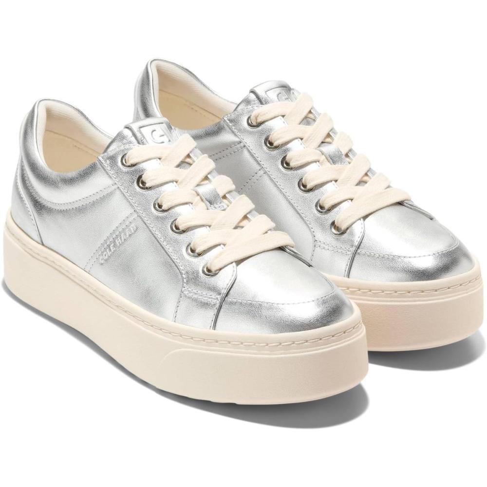 image:imageCole Haan Womens Grandpro Max PlatformSilver MetallicIvory