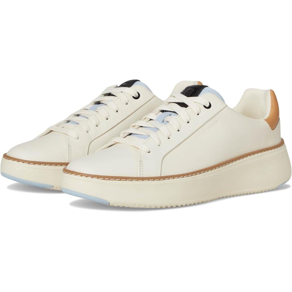 image:imageCole Haan Womens Grandpro Topspin Court SneakerIvoryBiscuitBlue