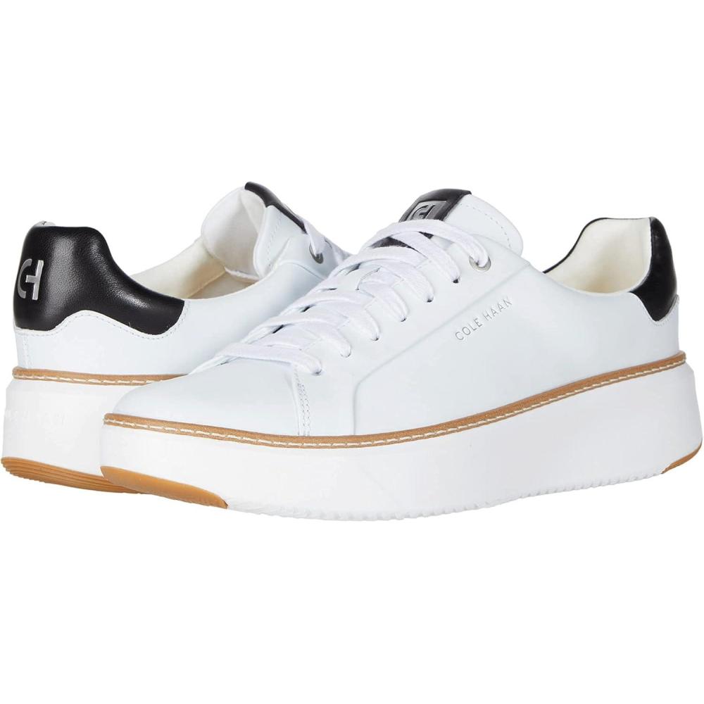image:imageCole Haan Womens Grandpro Topspin Court SneakerIvoryBlack Leather