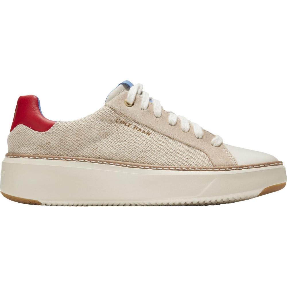 image:imageCole Haan Womens Grandpro Topspin Court SneakerNatural CanvasIvoryGoji Berry