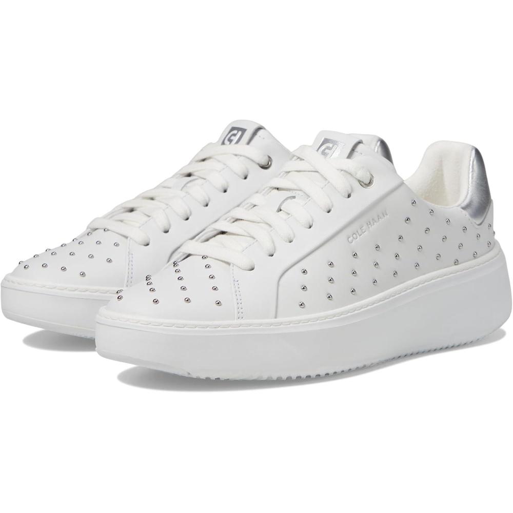 image:imageCole Haan Womens Grandpro Topspin Court SneakerOptical White Micro Studs